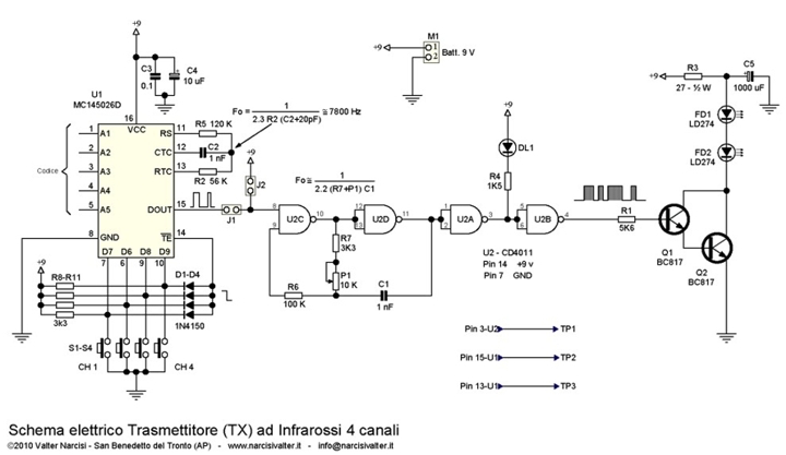 Schema elettrico Trasmettitore